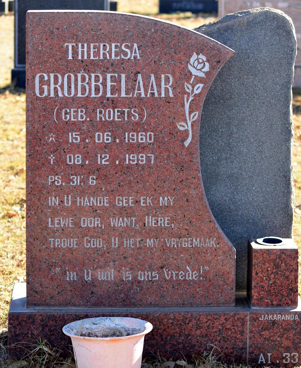 GROBBELAAR Theresa nee ROETS 1960-1997