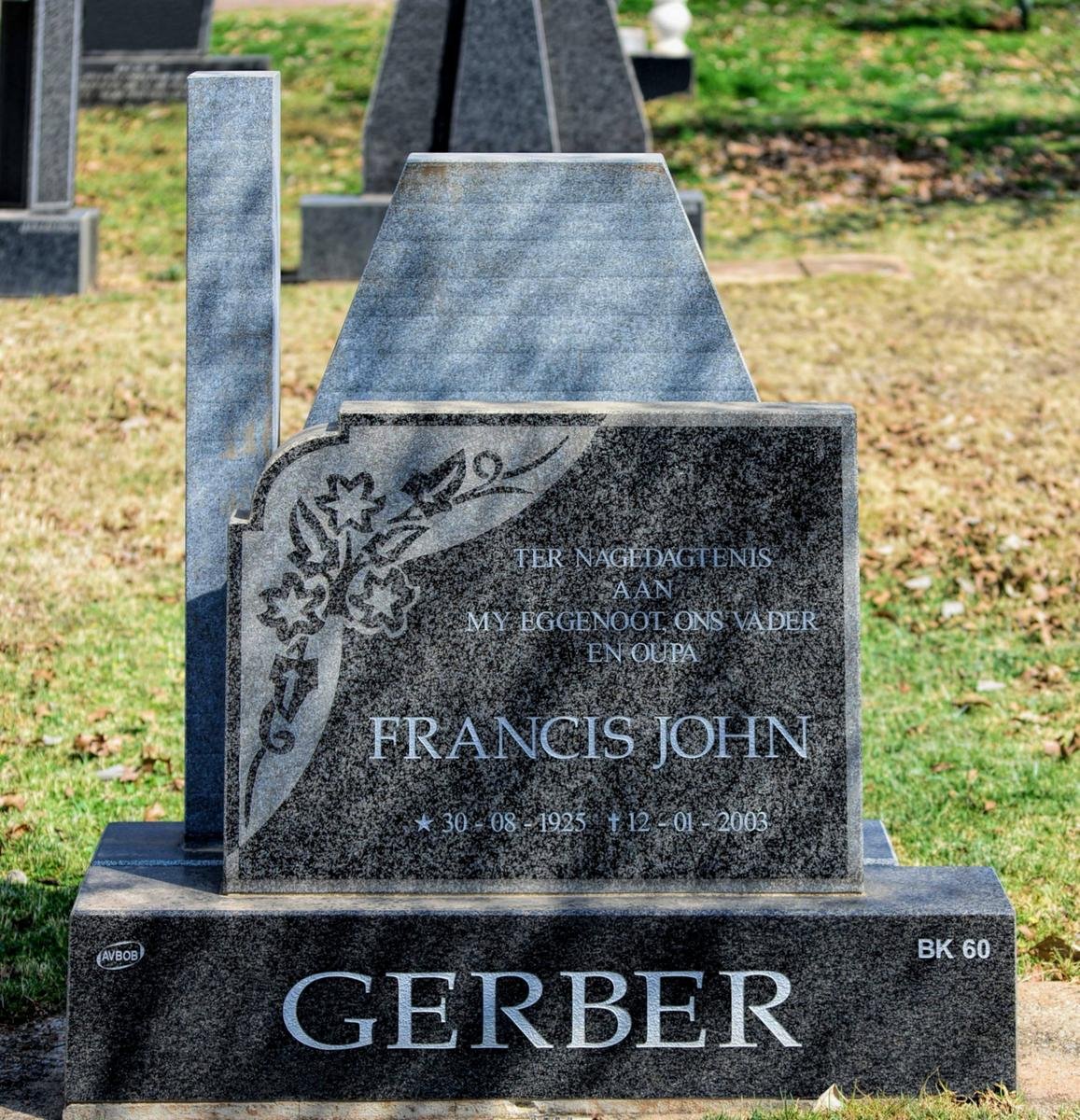 GERBER Francis John 1925-2003