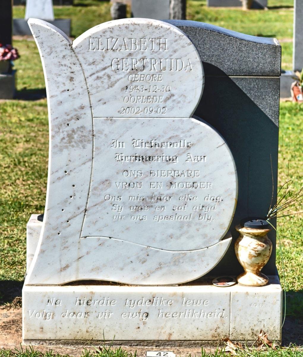GERBER Elizabeth Gertruida 1943-2002
