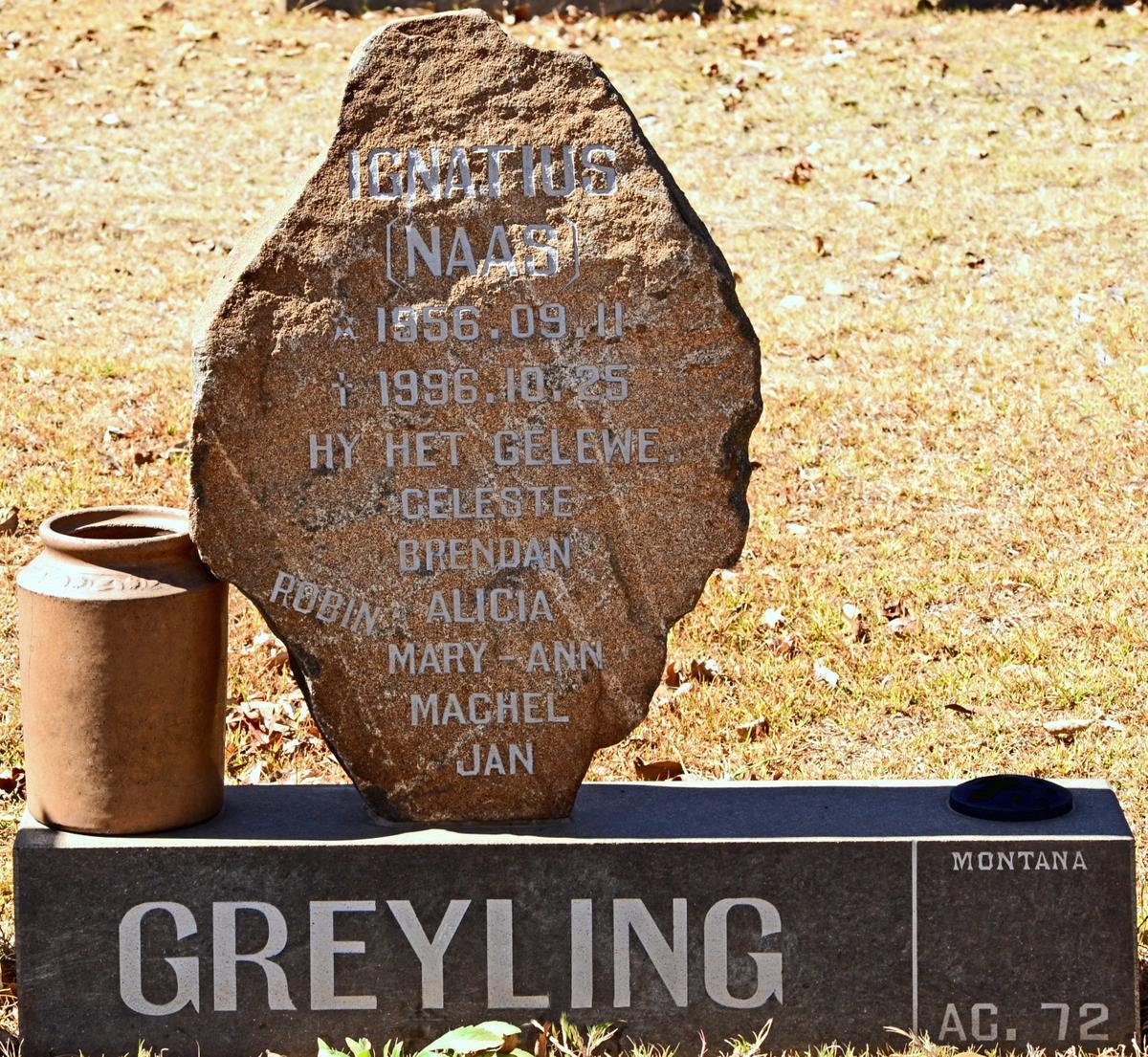 GREYLING Ignatius 1956-1996