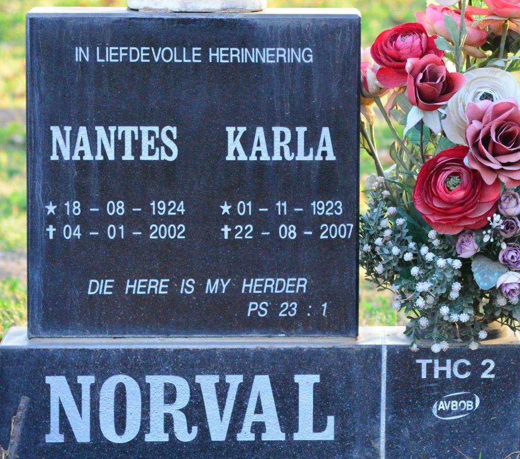 NORVAL Nantes 1924-2002 &amp; Karla 1923-2007