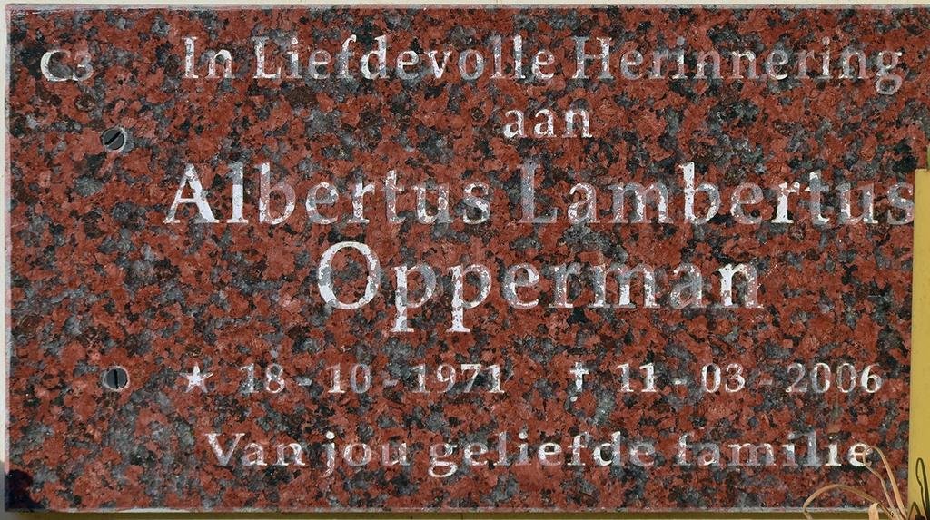 OPPERMAN Albertus Lambertus 1971-2006