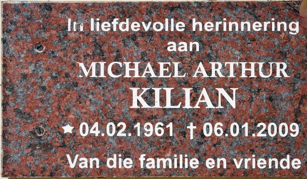 KILIAN Michael Arthur 1961-2009