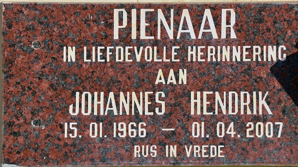 PIENAAR Johannes Hendrik 1966-2007
