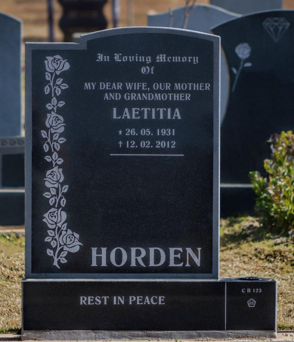 HORDEN Laetitia 1931-2012