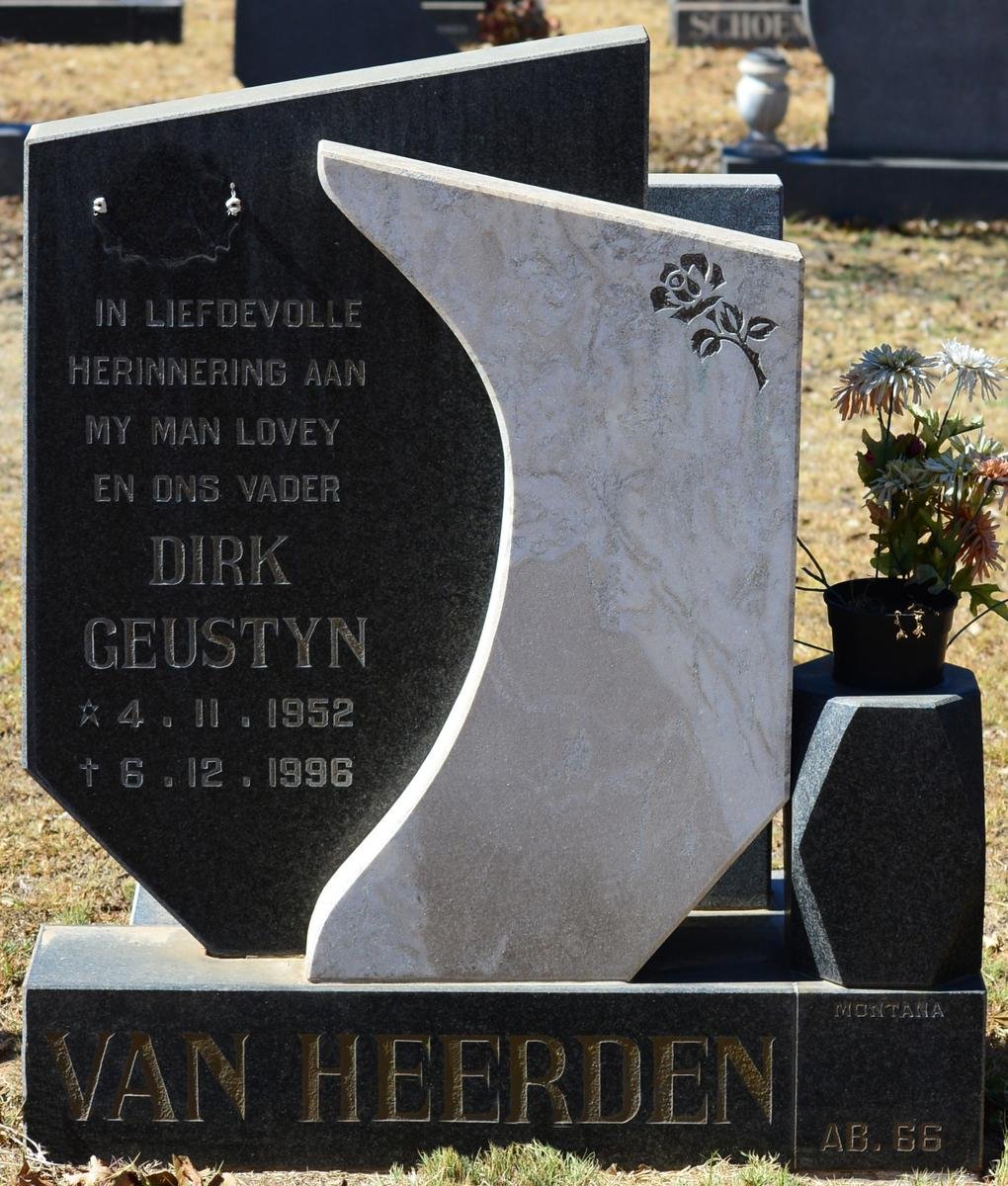 HEERDEN Dirk Geustyn, van 1952-1996