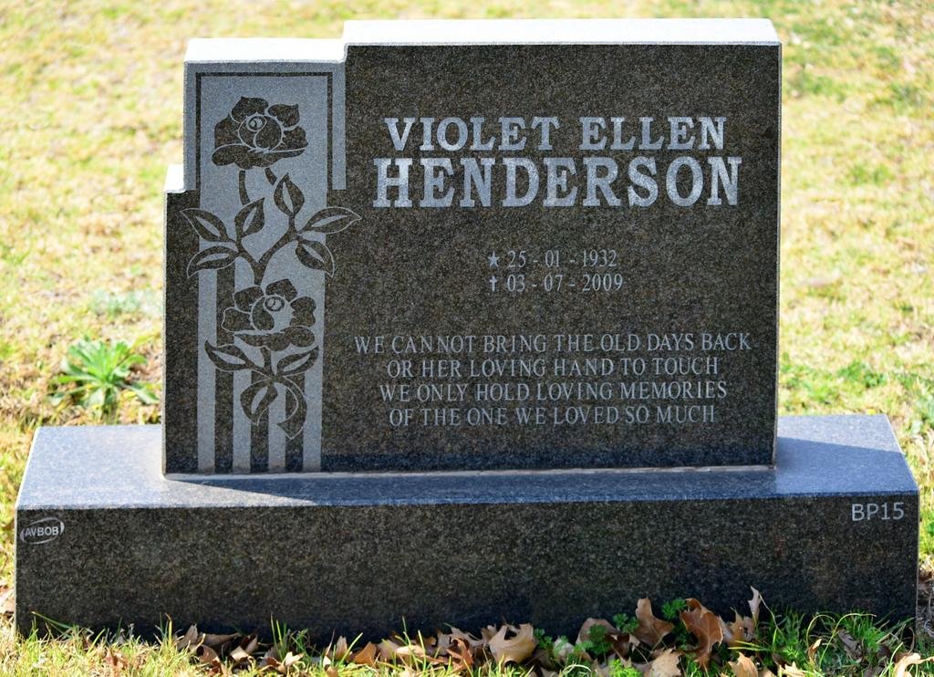 HENDERSON Violet Ellen 1932-2009