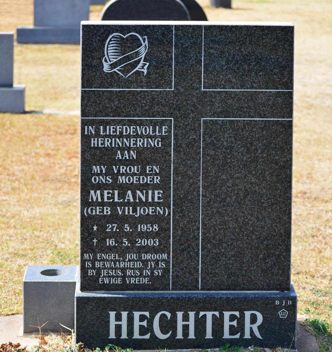 HECHTER Melanie nee VILJOEN 1958-2003