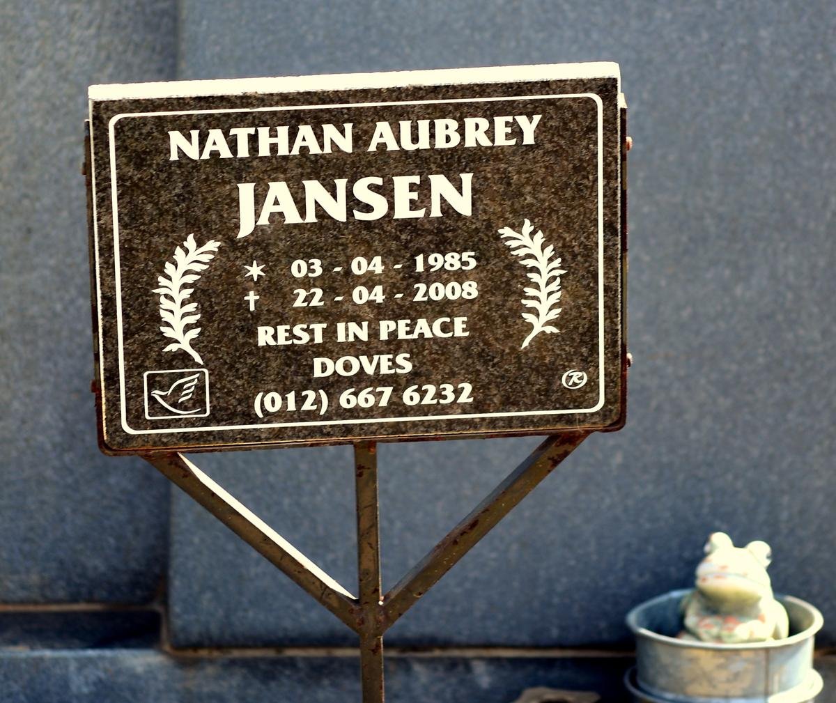 JANSEN Nathan Aubrey 1985-2008