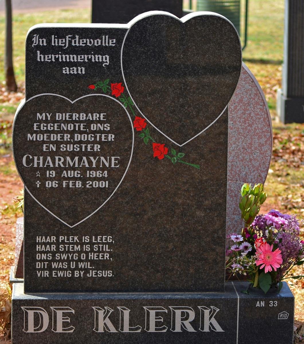 KLERK Charmayne, de 1964-2001