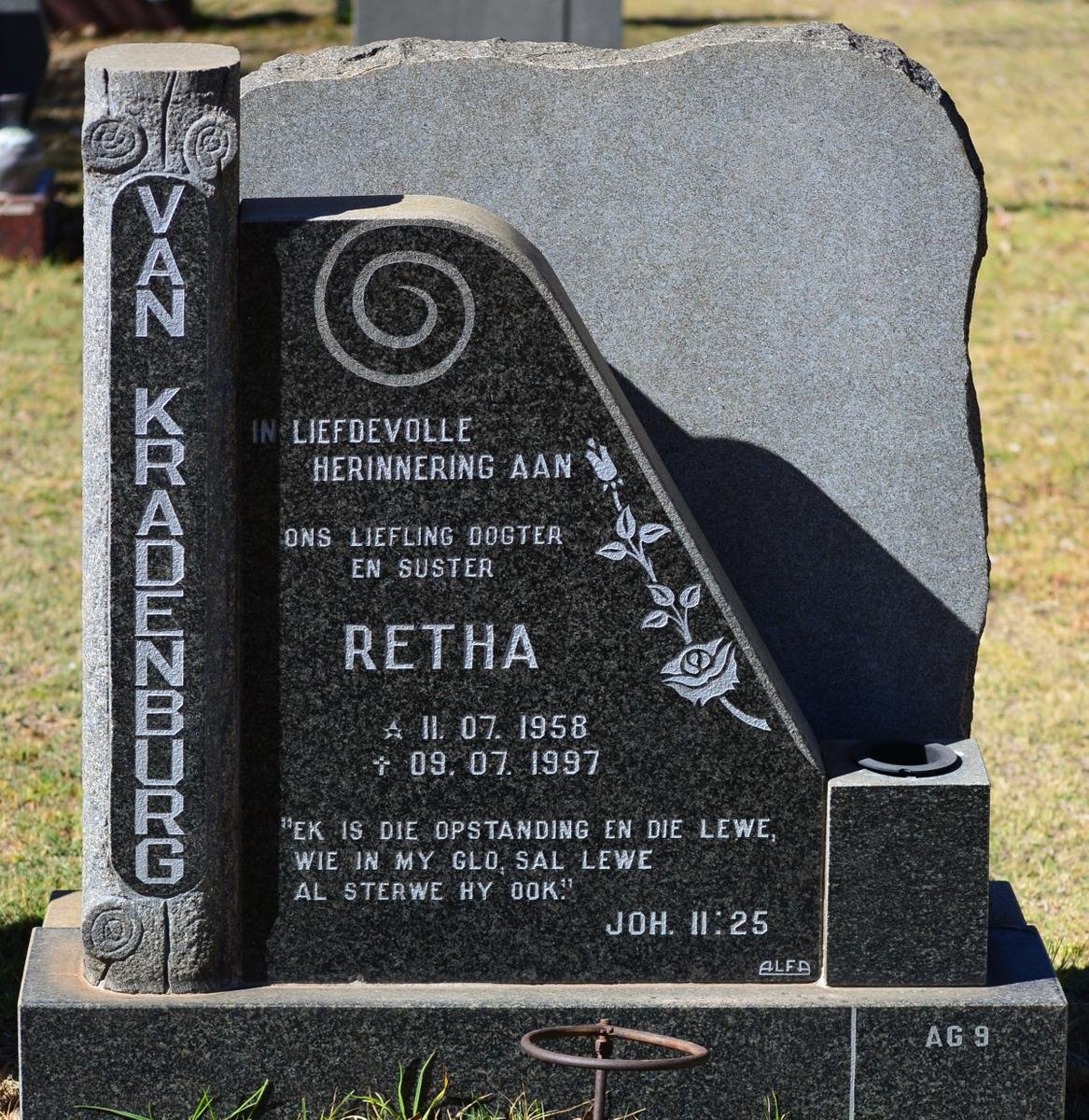 KRADENBURG Retha, van 1958-1997