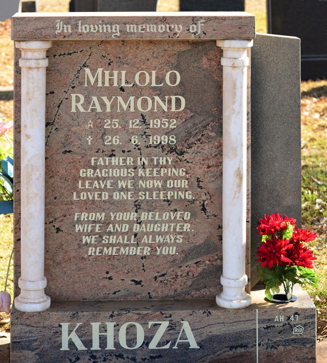 KHOZA Mhlolo Raymond 1952-1998