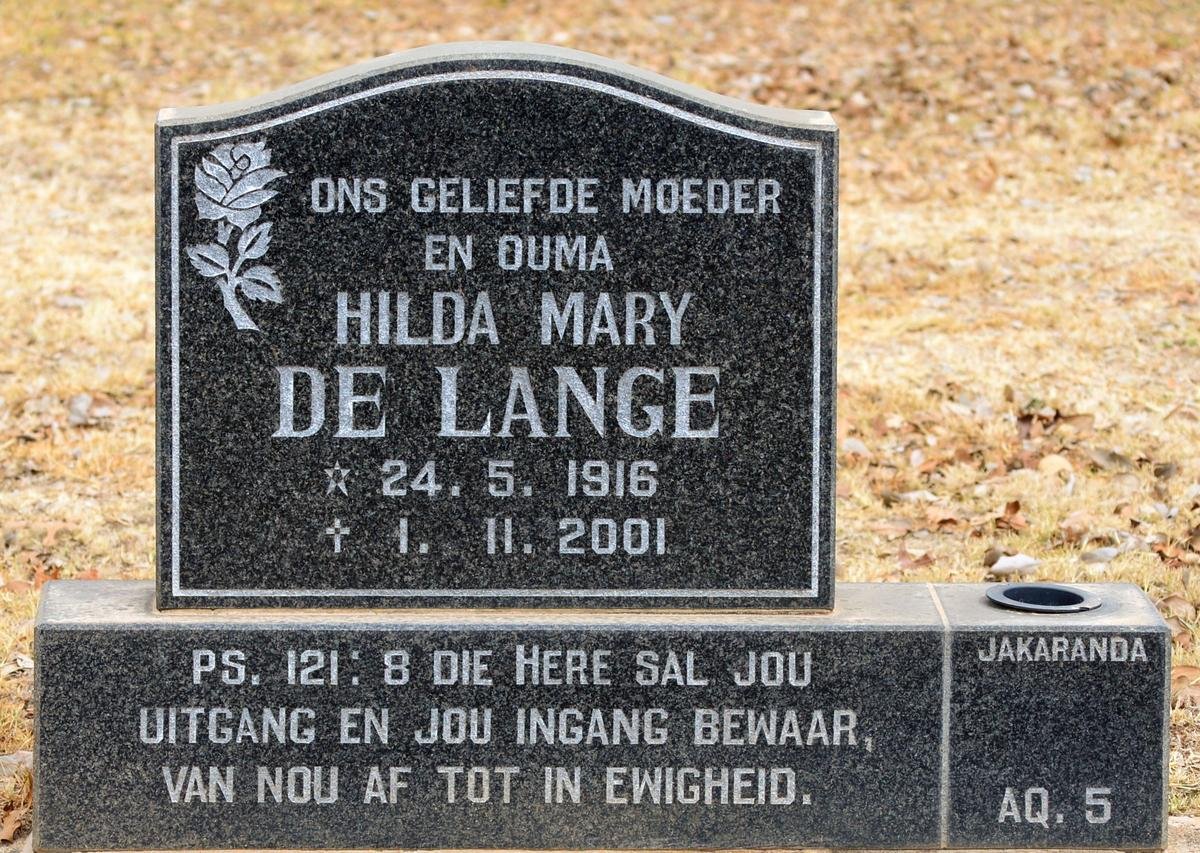 LANGE Hilda Mary, de 1916-2001