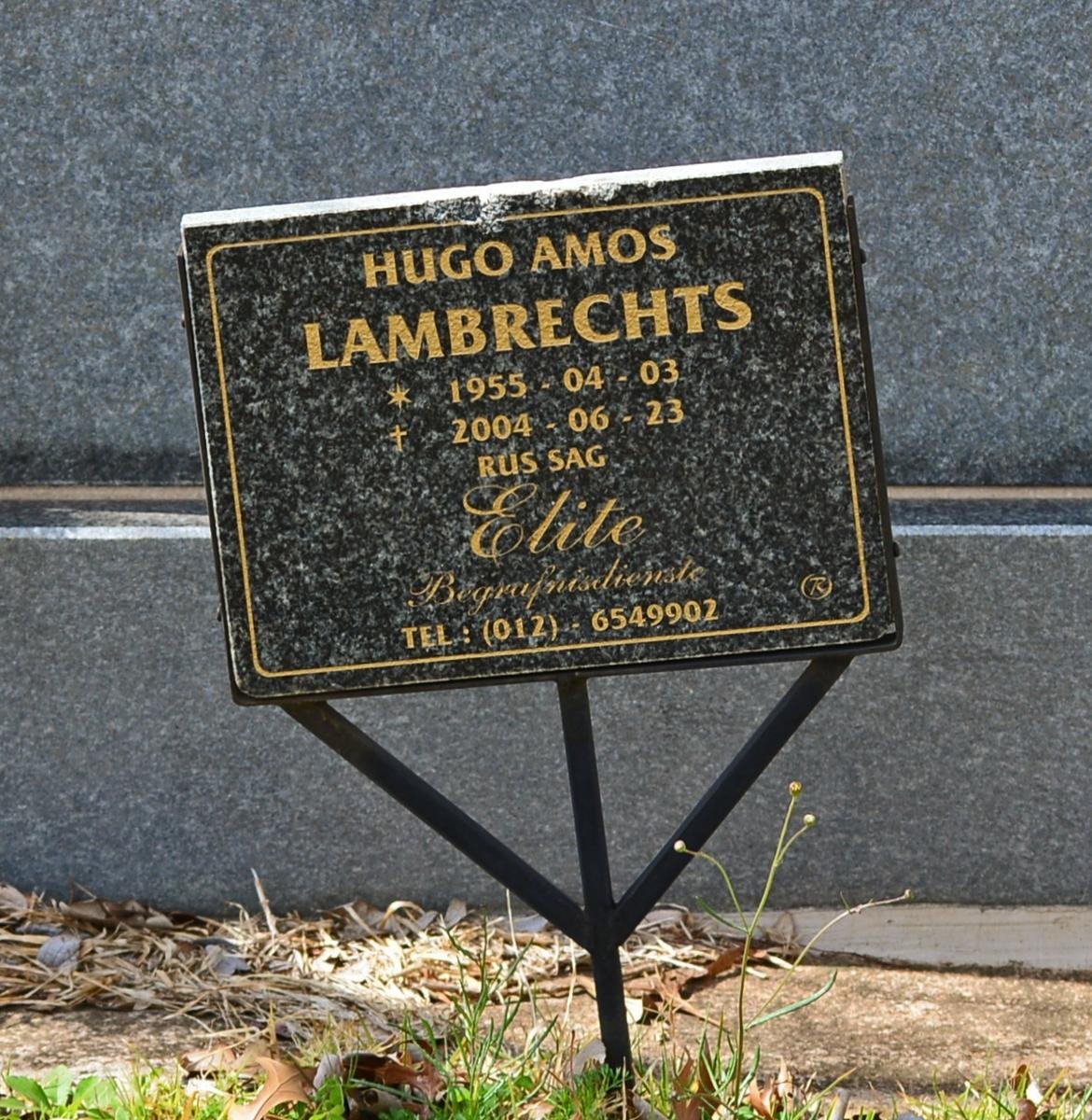 LAMBRECHTS Hugo Amos 1955-2004