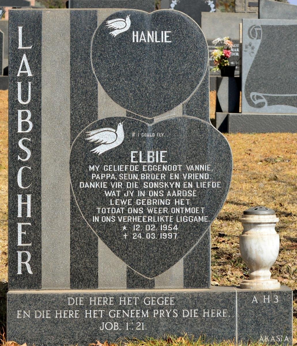 LAUBSCHER Elbie 1954-1997 &amp; Hanlie