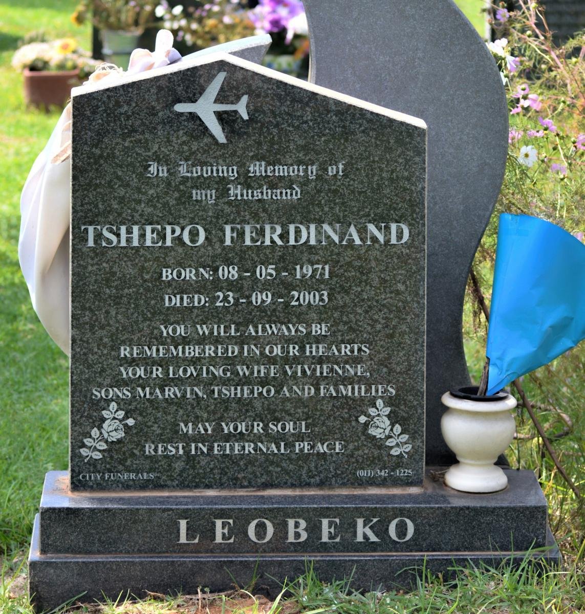 LEOBEKO Tshepo Ferdinand 1971-2003