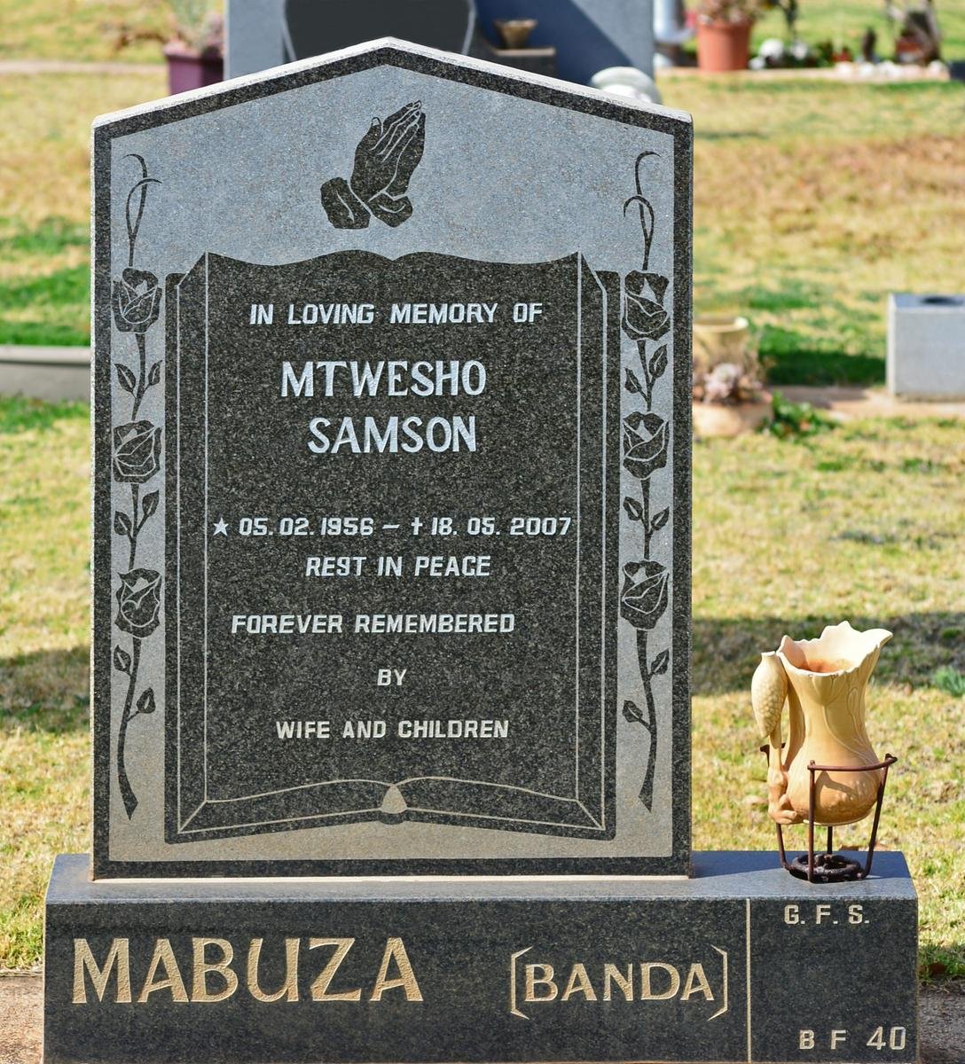 MABUZA Mtwesho Samson 1956-2007
