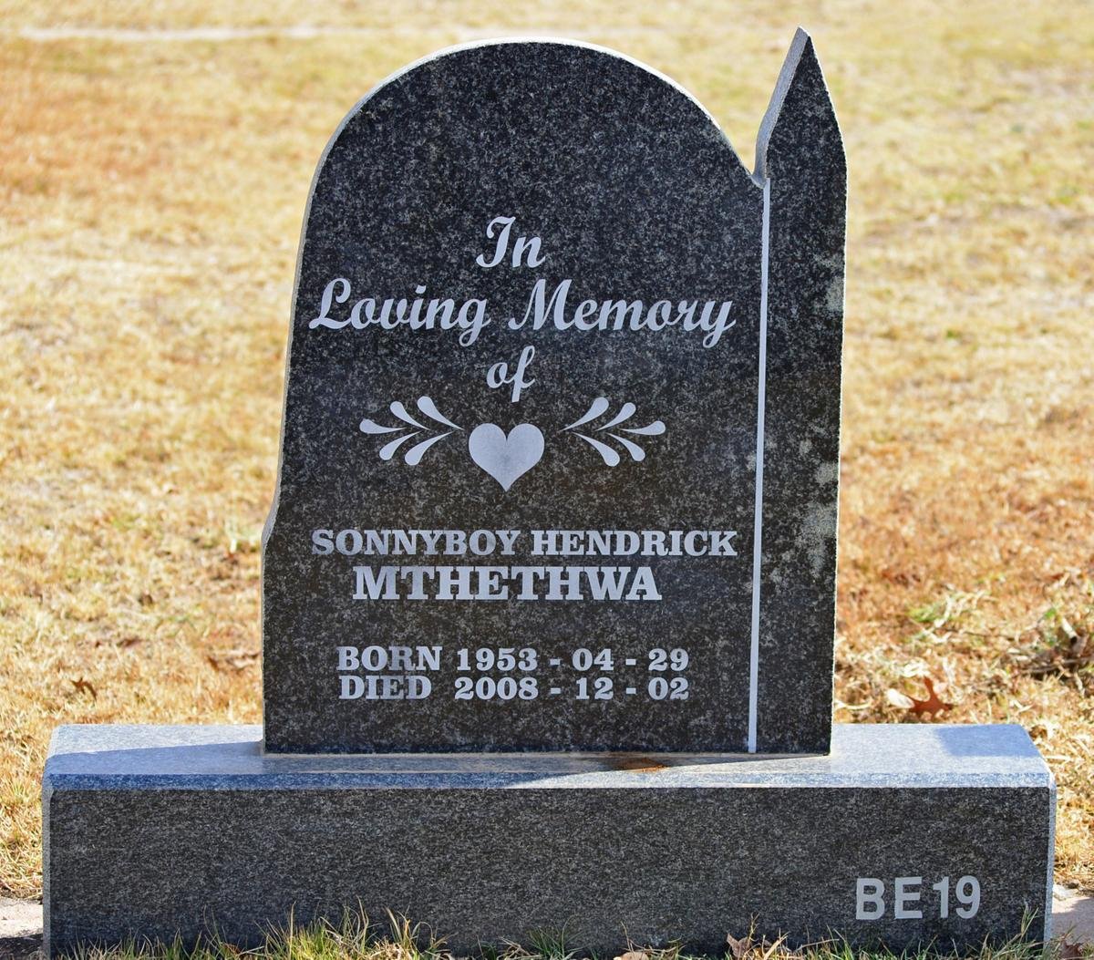 MTHETHWA Sonnyboy Hendrick 1953-2008