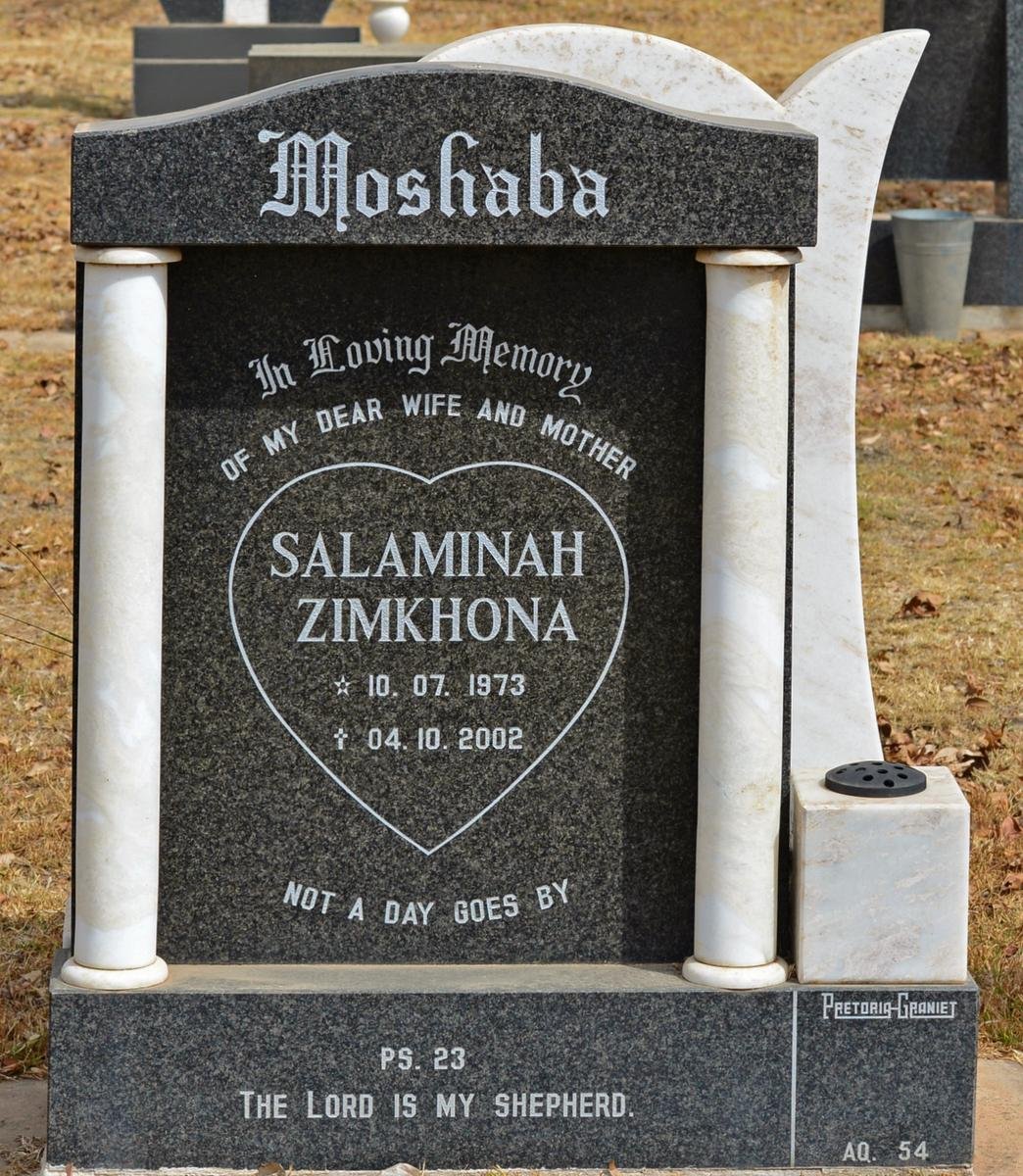 MOSHABA Salaminah Zimkhona 1973-2002