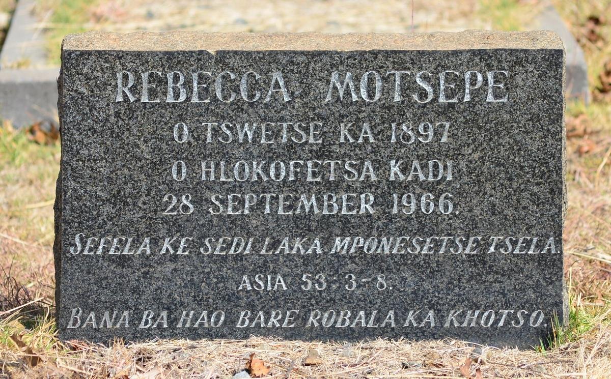 MOTSEPE Rebecca 1897-1966