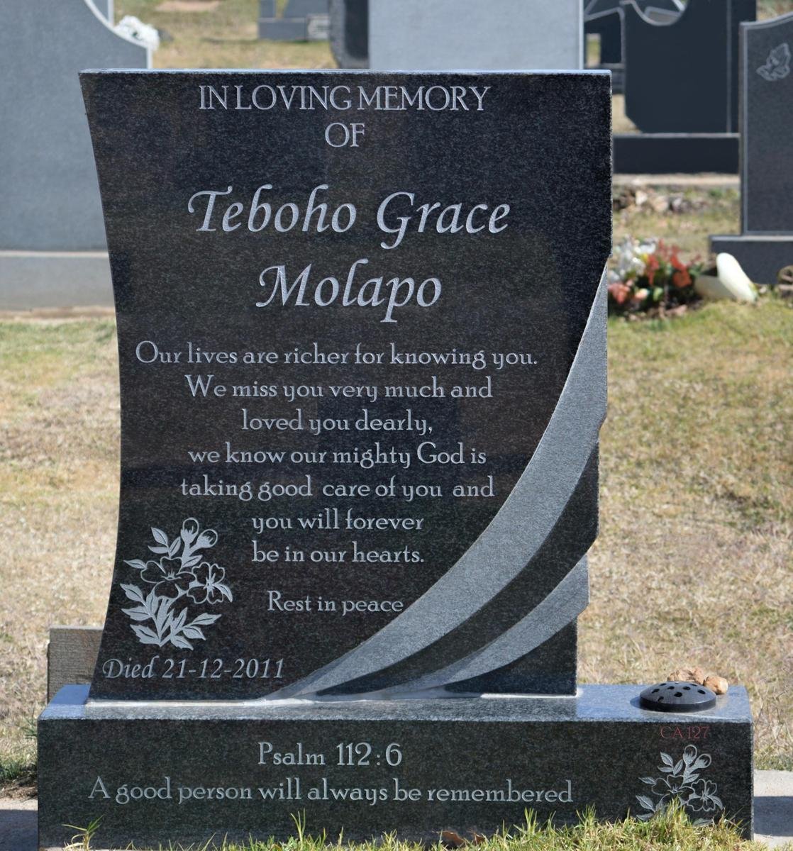 MOLAPO Teboho Grace 1958-2011
