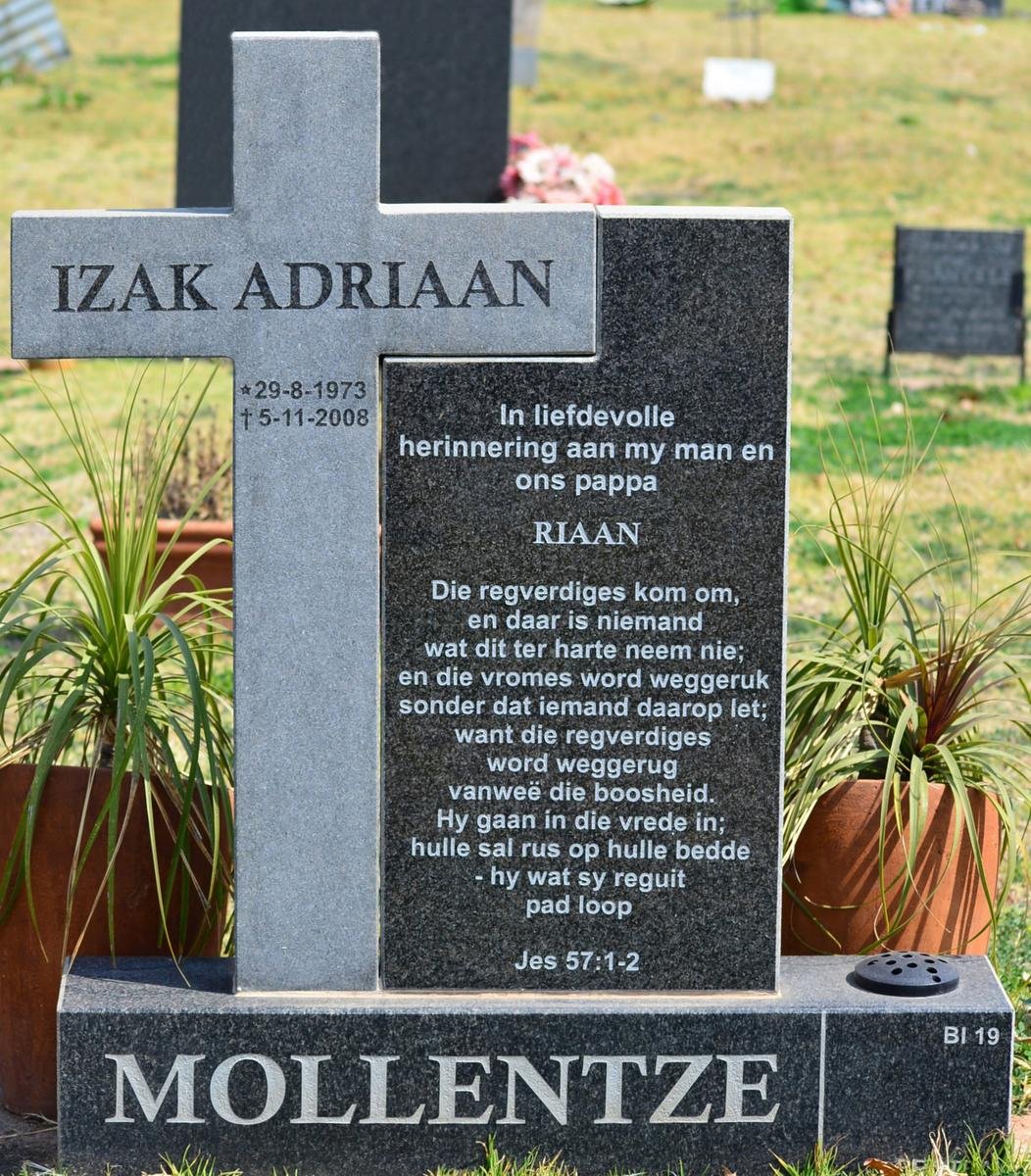 MOLLENTZE Izak Adriaan 1973-2008