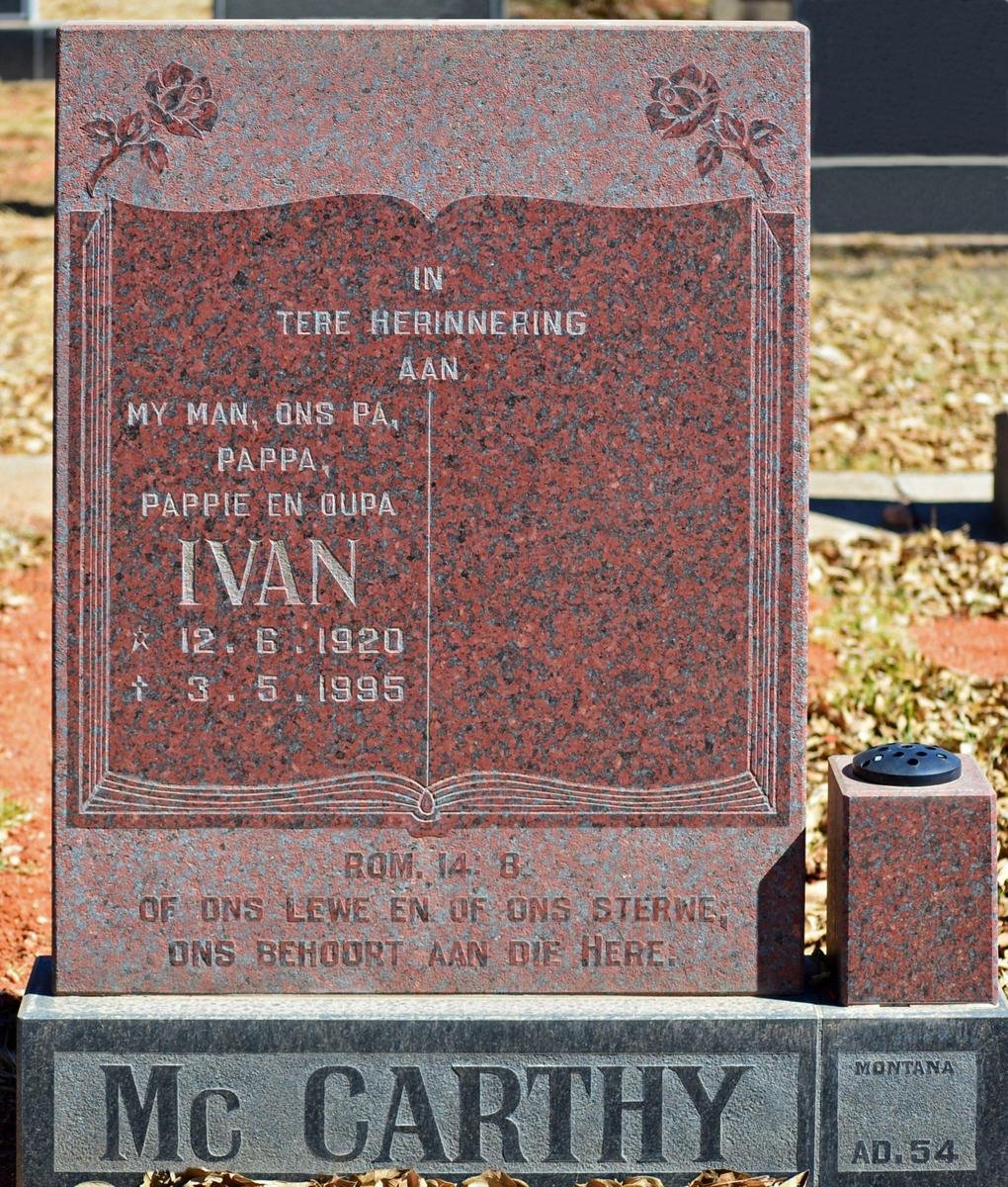 MC CARTHY Ivan 1920-1995