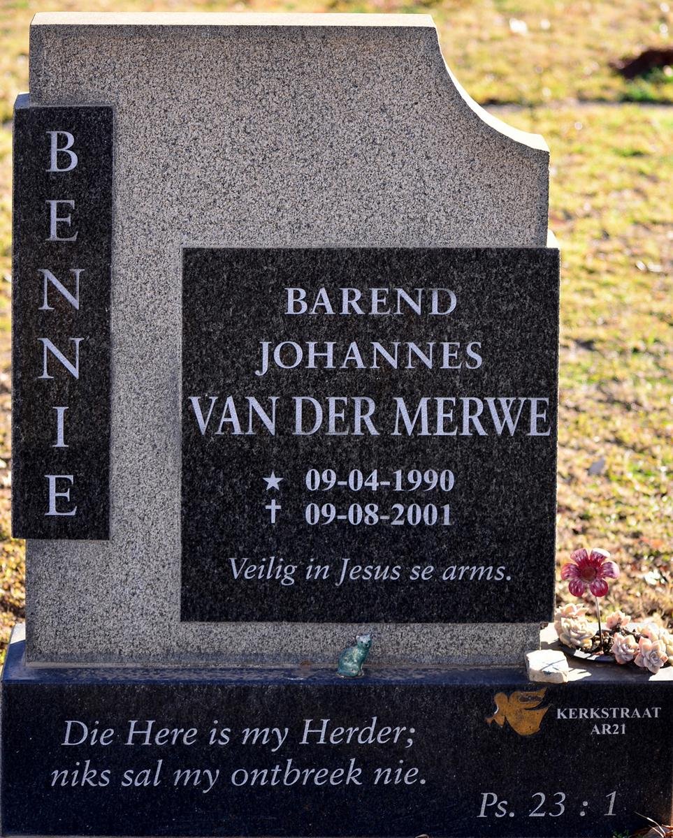 MERWE Barend Johannes, van der 1990-2001