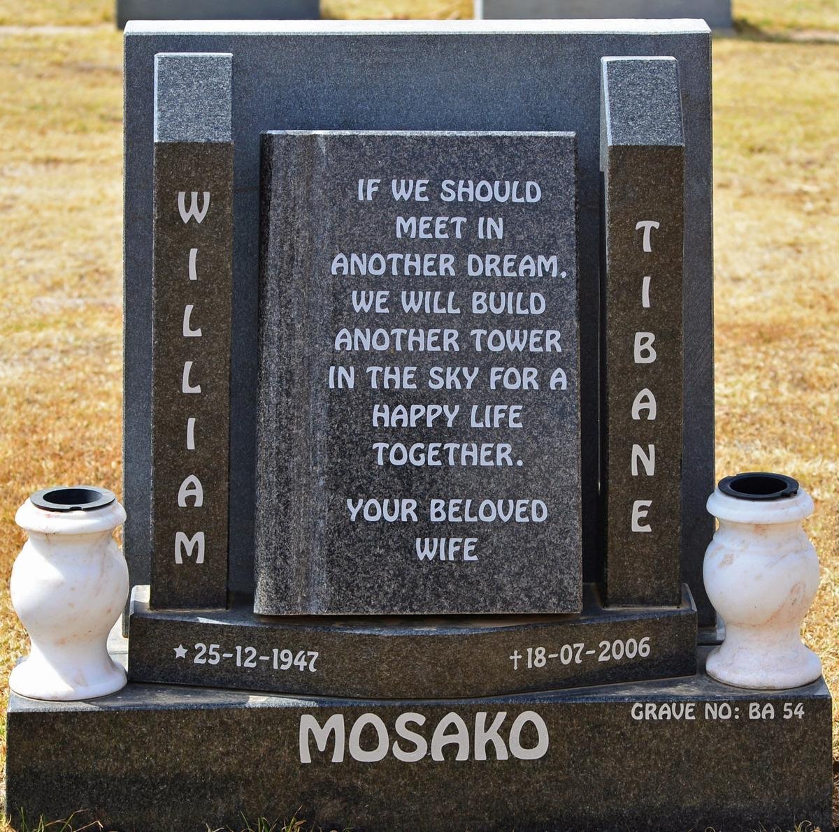 MOSAKO William Tibane 1947-2006