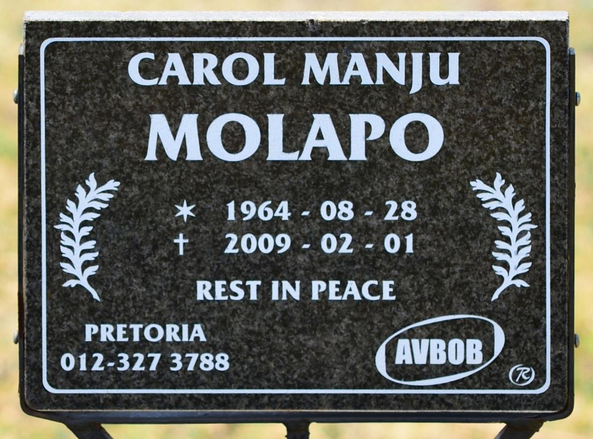 MOLAPO Carol Manju 1964-2009