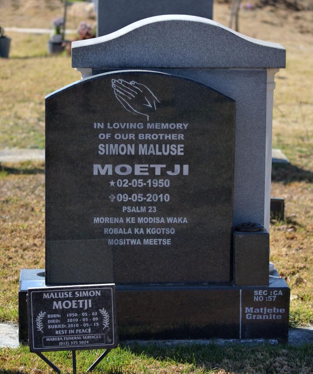 MOETJI Simon Maluse 1950-2010 :: MOETJI Maluse Simon 1950-2010