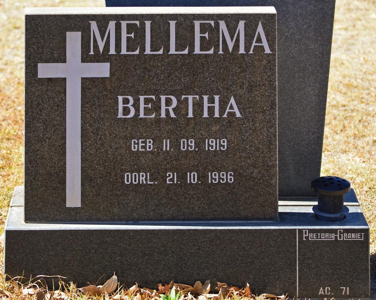 MELLEMA Bertha 1919-1996