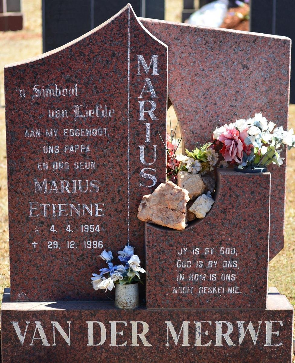 MERWE Marius Etienne, van der 1954-1996