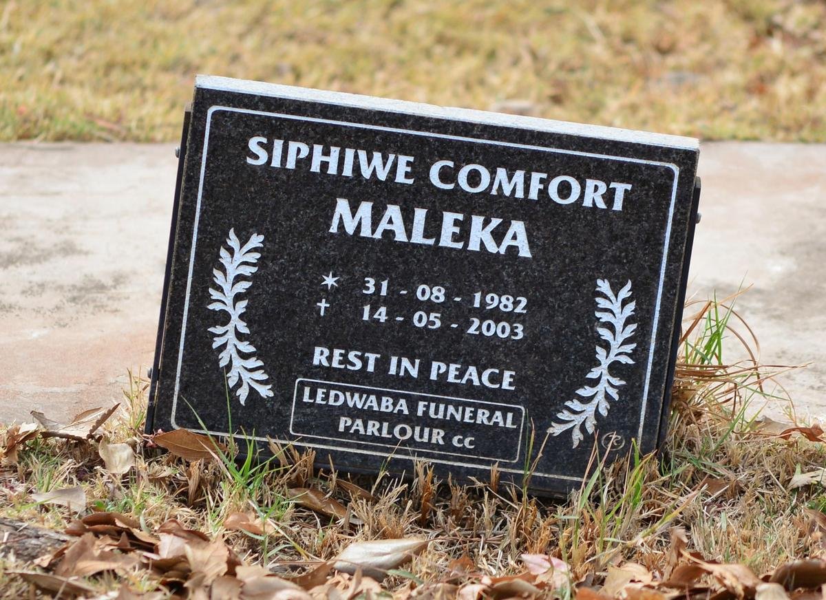 MALEKA Siphiwe Comfort 1982-2003