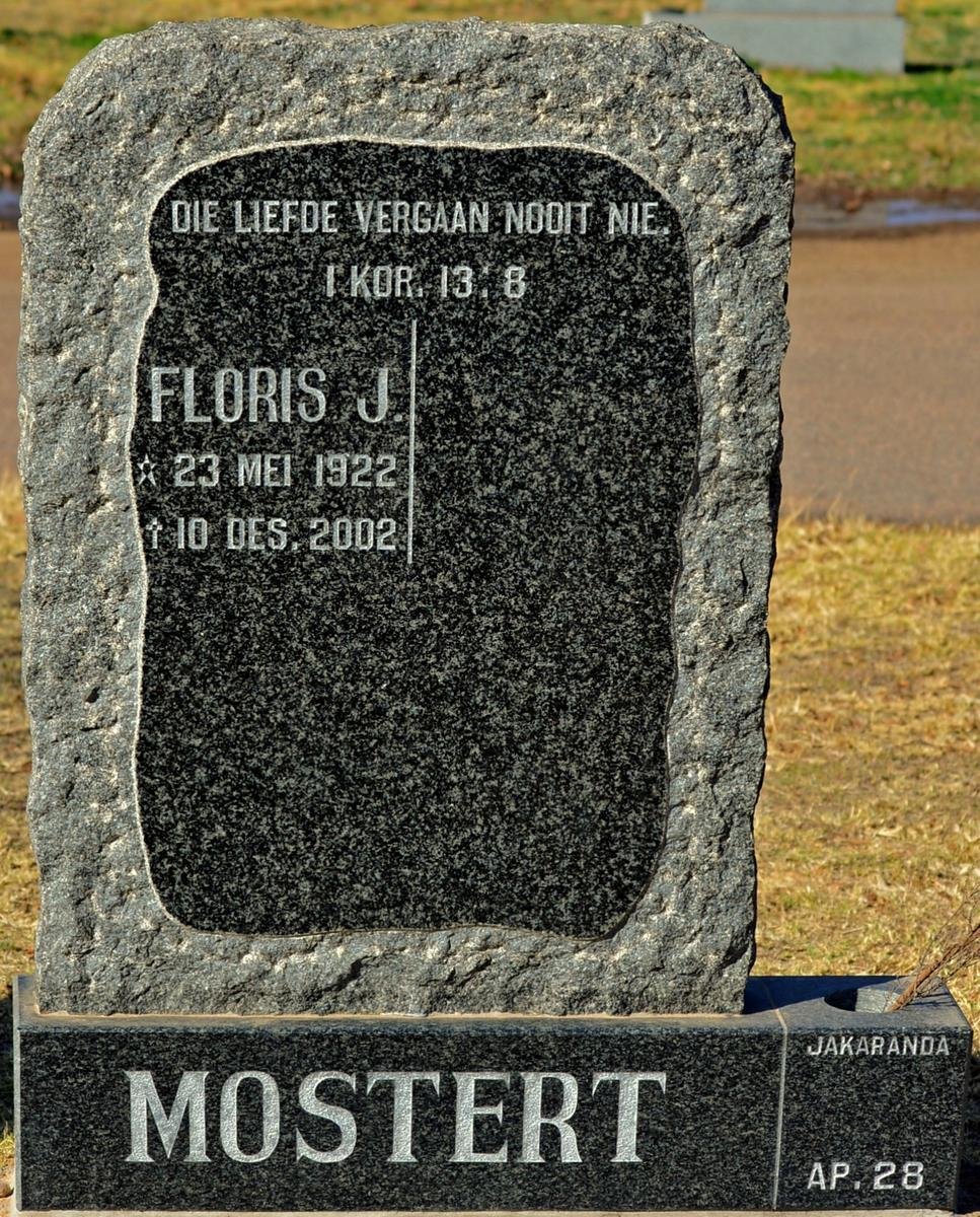 MOSTERT Floris J. 1922-2002