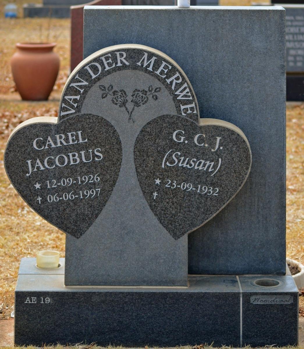 MERWE Carel Jacobus, van der 1926-1997 &amp; G.S.J. 1932-