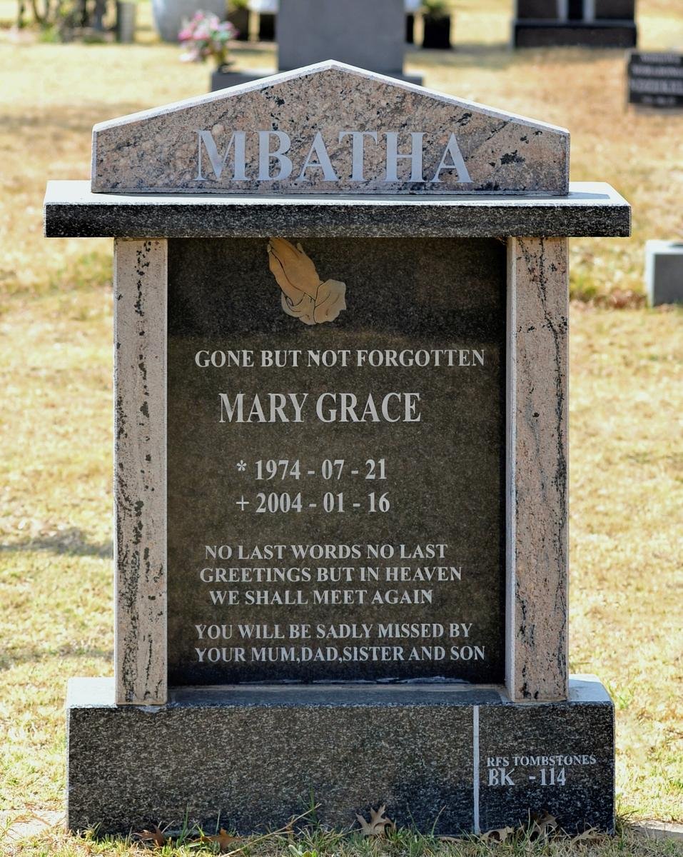 MBATHA Mary Grace 1974-2004
