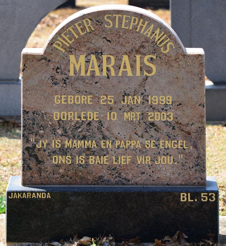 MARAIS Pieter Stephanus 1999-2003