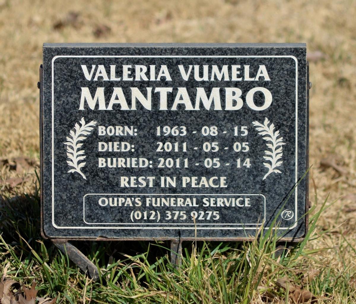 MANTAMBO Valeria Vumelo 1963-2011