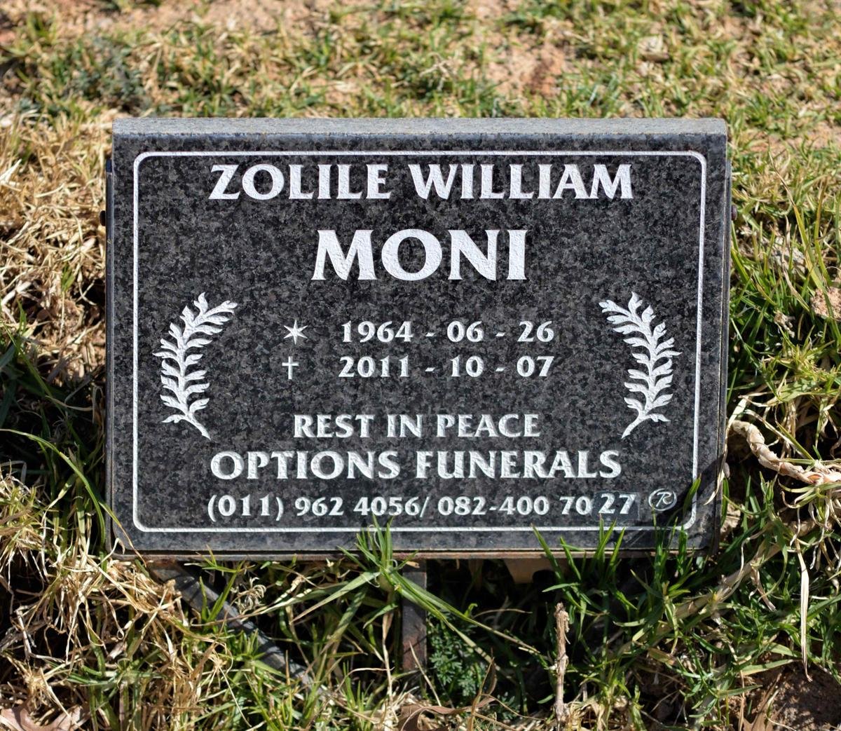 MONI Zolile William 1964-2011