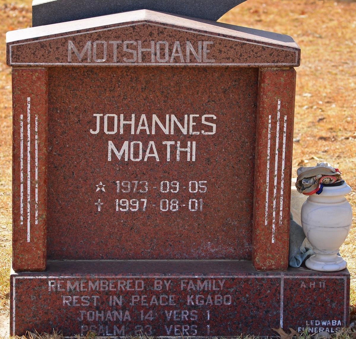 MOTSHOANE Johannes Moathi 1973-1997