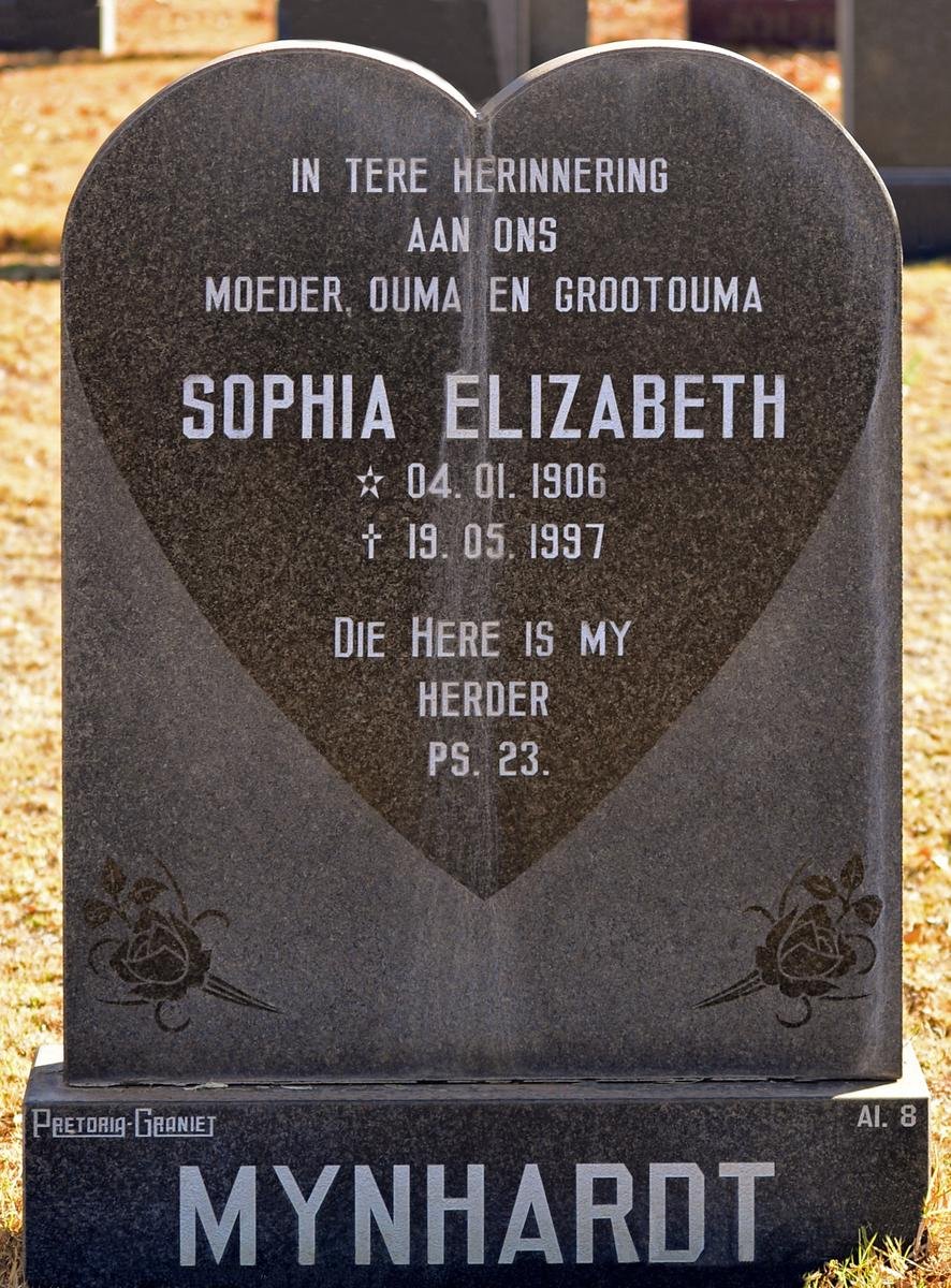 MYNHARDT Sophia Elizabeth 1906-1997