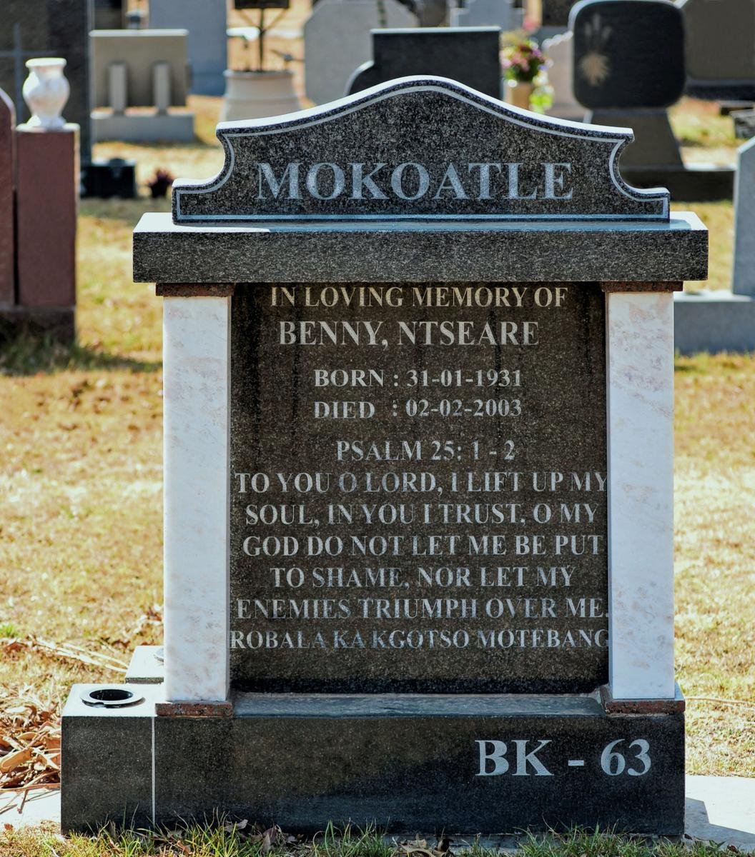 MOKOATLE Benny Ntseare 1931-2003