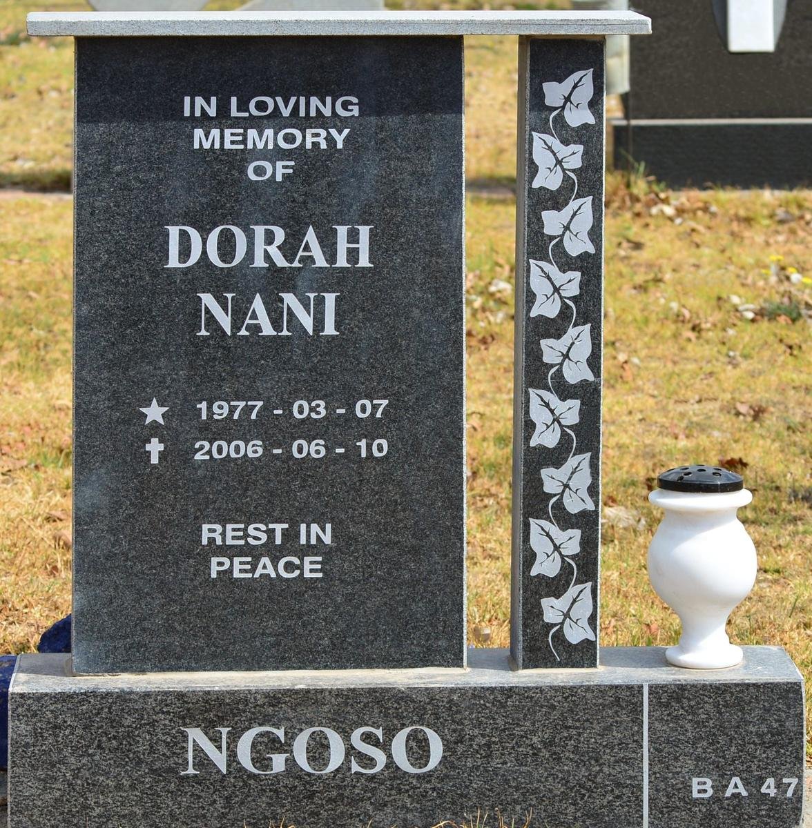 NGOSO Dorah Nani 1977-2006