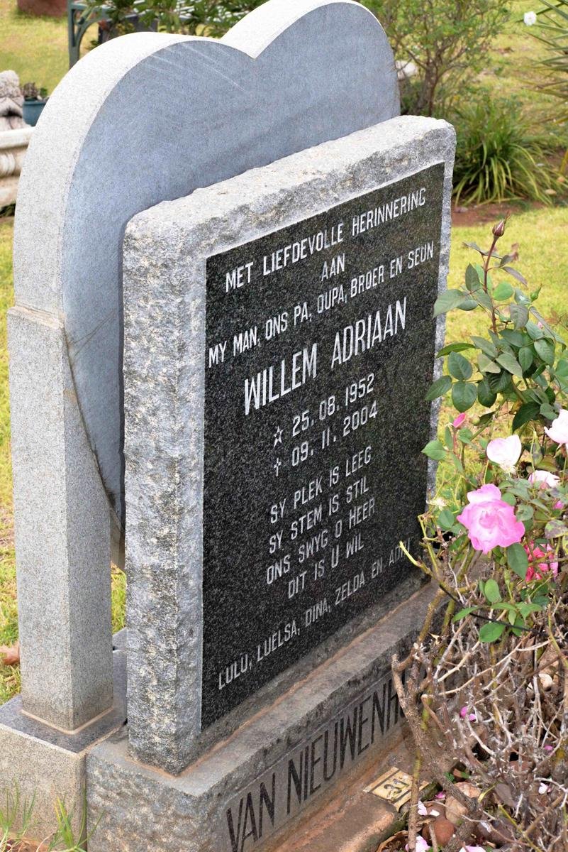NIEUWENHUIZEN Willem Adriaan, van 1952-2004