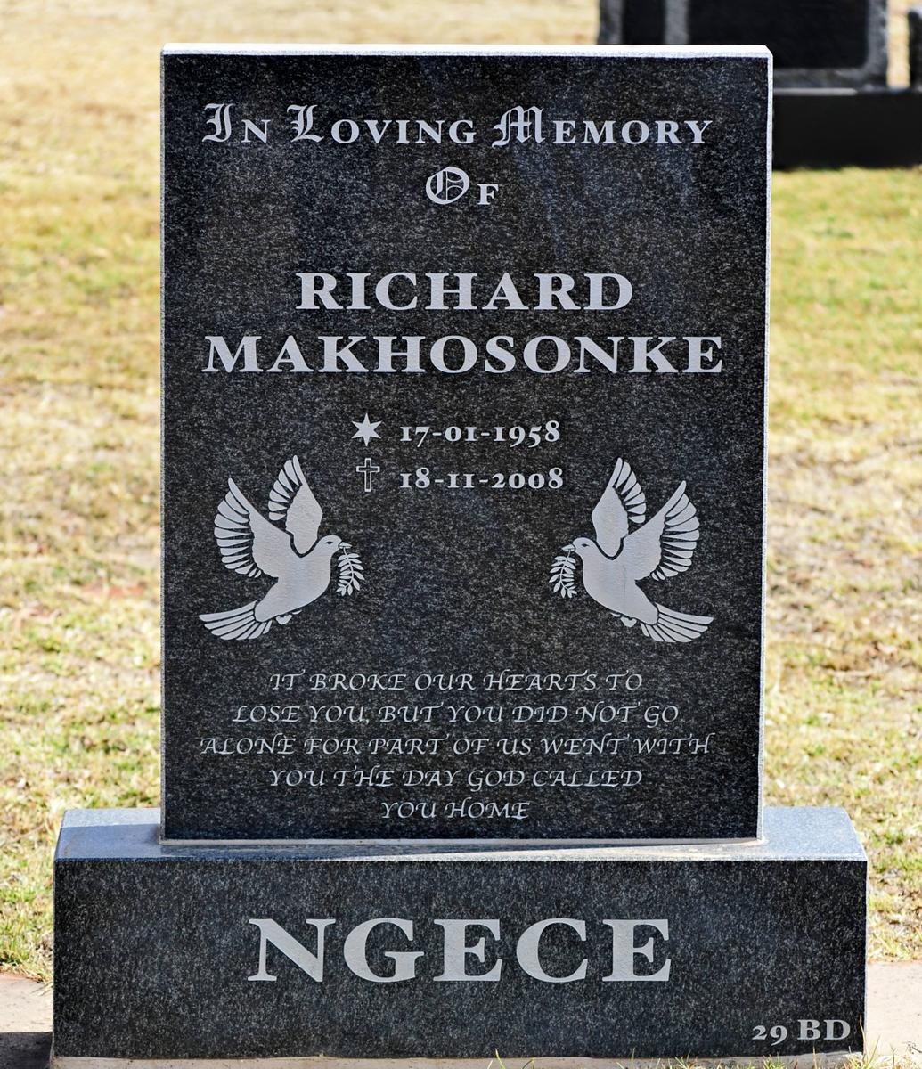 NGECE Richard Makhosonke 1958-2008