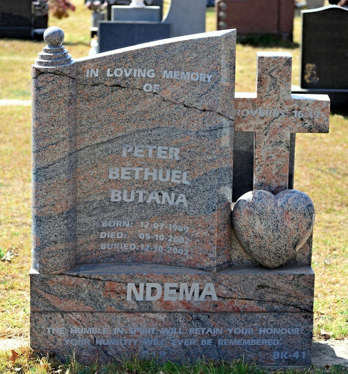 NDEMA Peter Bethuel Butana 1959-2002