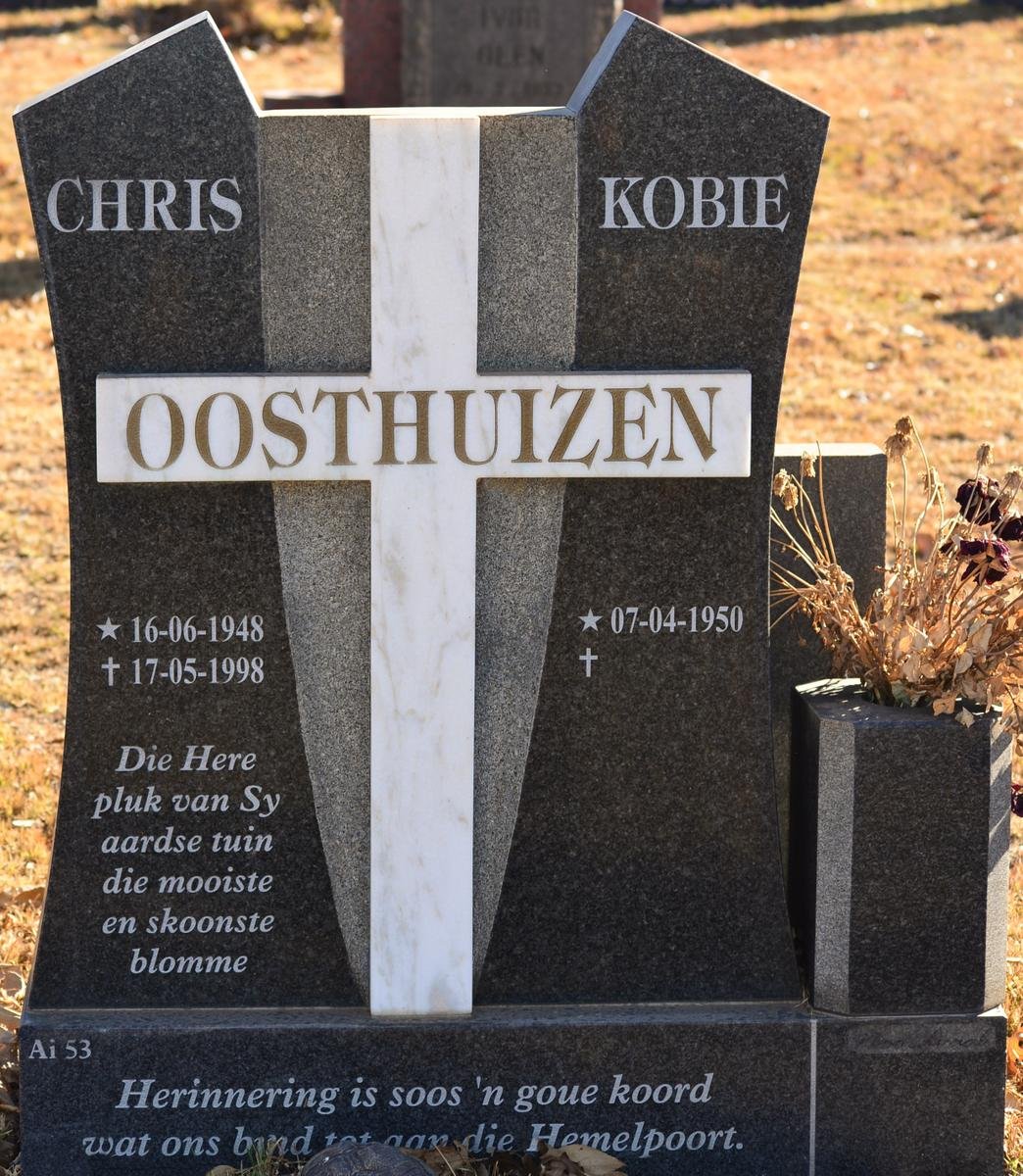 OOSTHUIZEN Chris 1948-1998 &amp; Kobie 1950-