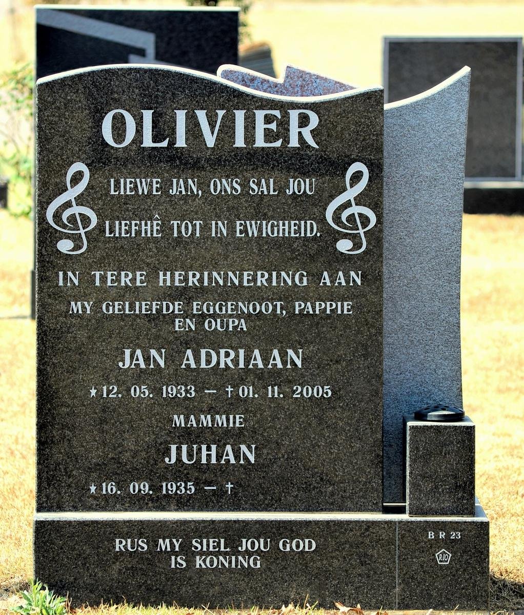OLIVIER Jan Adriaan 1933-2005 &amp; Juhan 1935-
