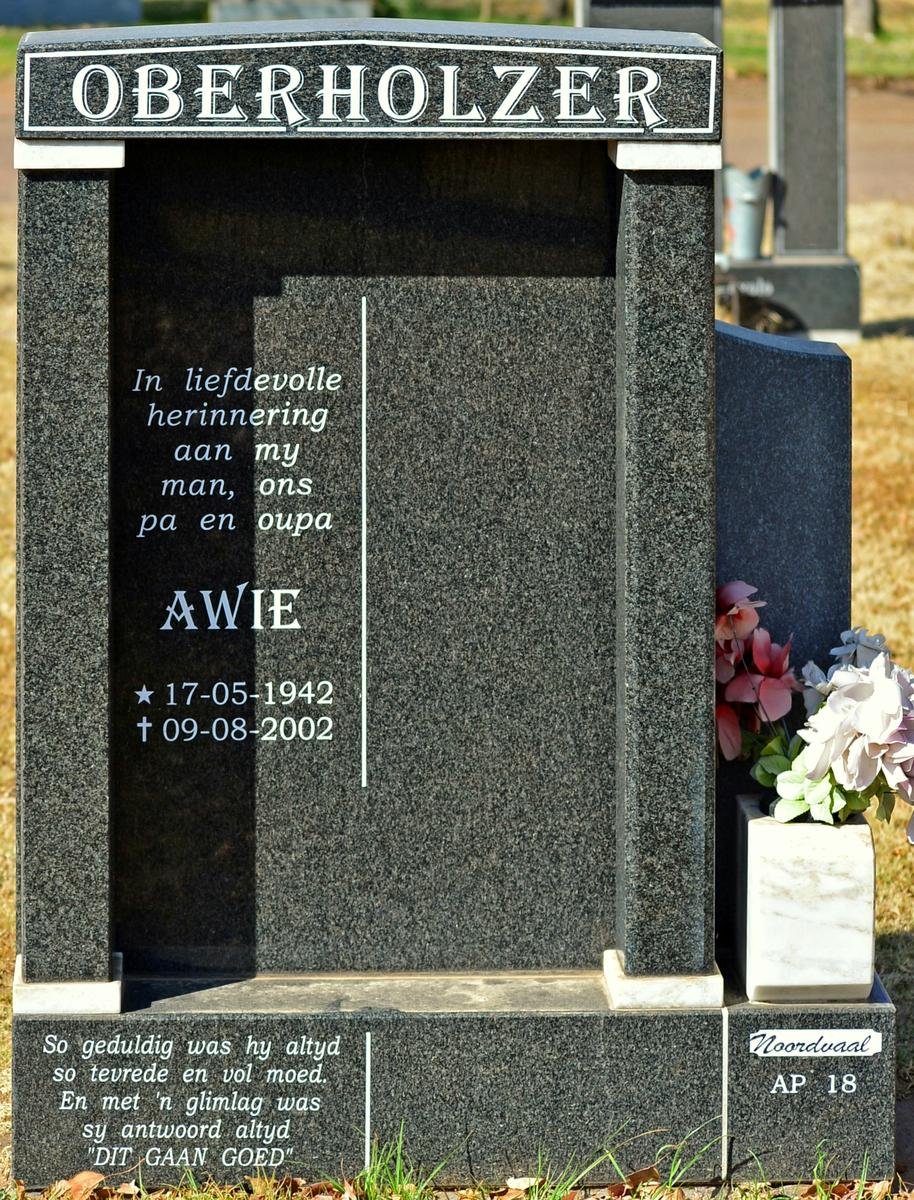 OBERHOLZER Awie 1942-2002